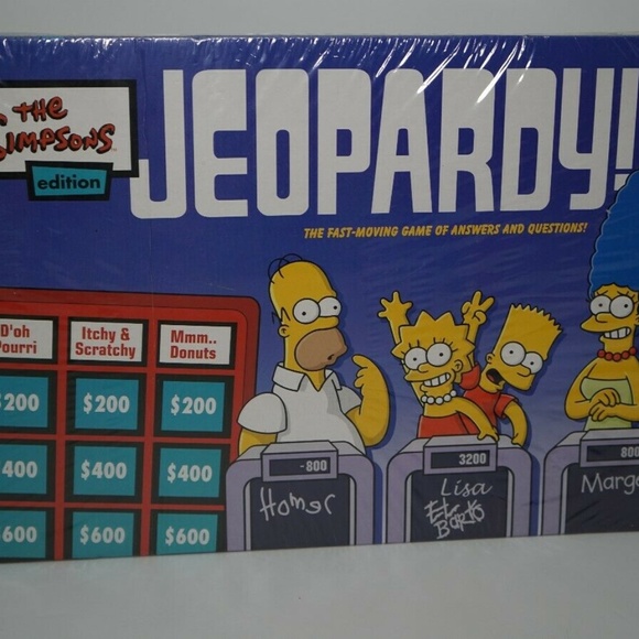 The Simpsons Other - The Simpsons Edition Jeopardy Board Game Complete